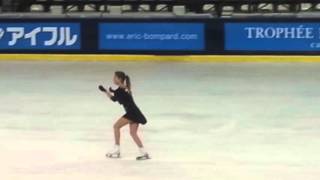 Yulia Lipnitskaia (RUS) - SP Practice runthrough at Trophée Eric Bompard