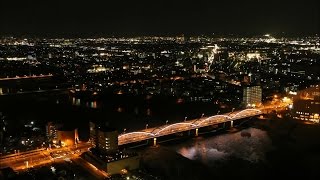 【微速度撮影】前橋の夜景　Time Lapse / Night view of Maebashi city.