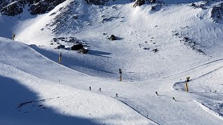 Трассы на леднике в долине Штубай Stubai в январе 2020