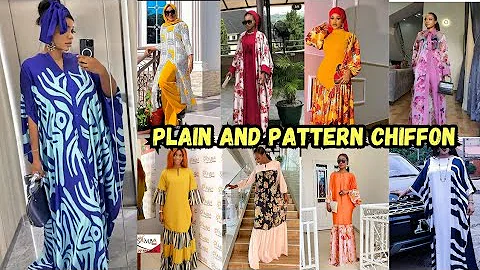 Elegant Plain and Pattern Chiffon Gown Styles | Stunning Dress Ideas for Every Occasion