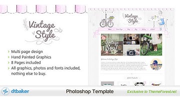 Vintage Style Shop and Blog PSD | Themeforest Website Templates and Themes