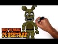 How to Draw Plushtrap Five Nights at Freddy's