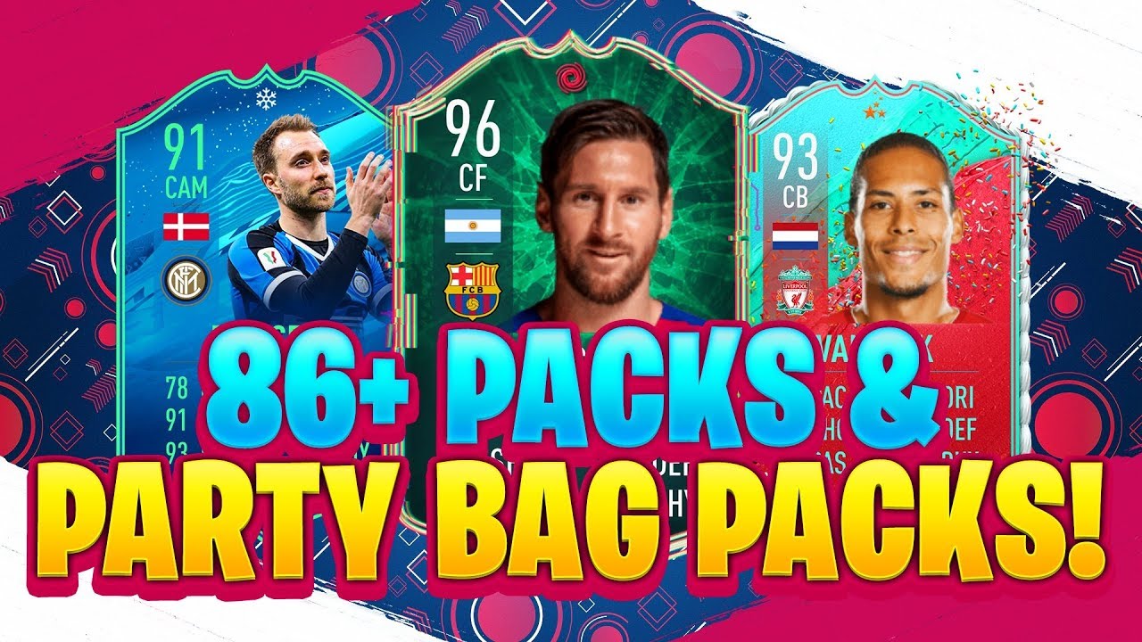 86+ PACKS & FUT BIRTHDAY PARTY BAG PACKS! FIFA 20 Ultimate Team YouTube