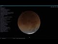 ECLIPSE TOTAL via Stellarium - REPLAY acelerado ~2min por seg em 2022-05-15 e 16 - Início 23h27m