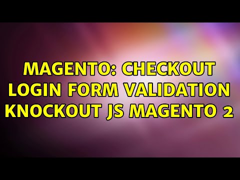 Magento: Checkout Login form Validation Knockout Js Magento 2