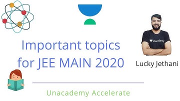 Important Topics of Mathematics for JEE 2020 Mains | Lucky Jethani | Unacademy Accelerate