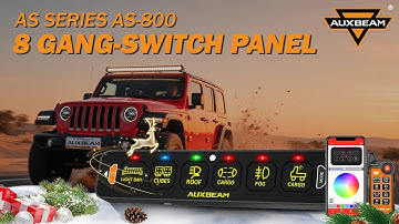 Auxbeam® AS Series 8 Gang (AS-800) RGB Slim Switch Panel with APP&Remote Control