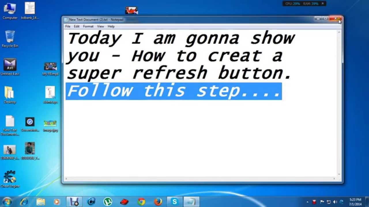 Super refresh button Creation - YouTube