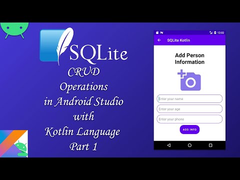 SQLite CRUD Operation in Android Studio With Kotlin Language Part 1