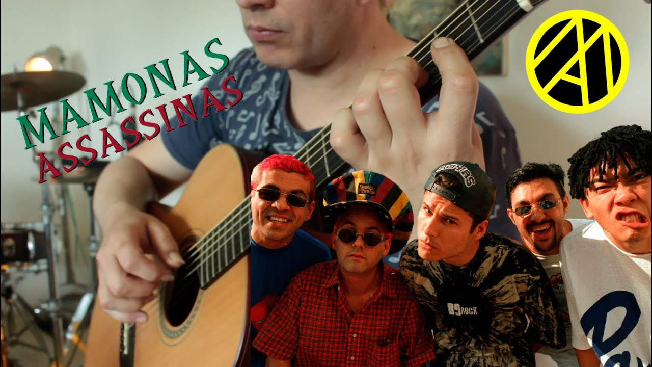MAMONAS ASSASSINAS Todos os RIFFS no Violão Solo por Fabio Lima