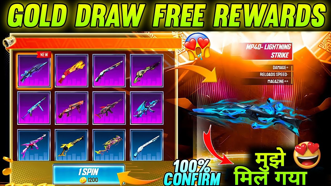 FREE FIRE GOLD DRAW❤️