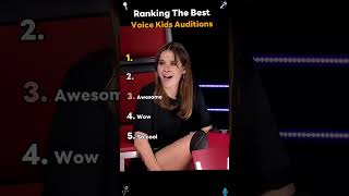 Ranking The Best Voice Kids Auditions #singing #performance #thevoice #audition