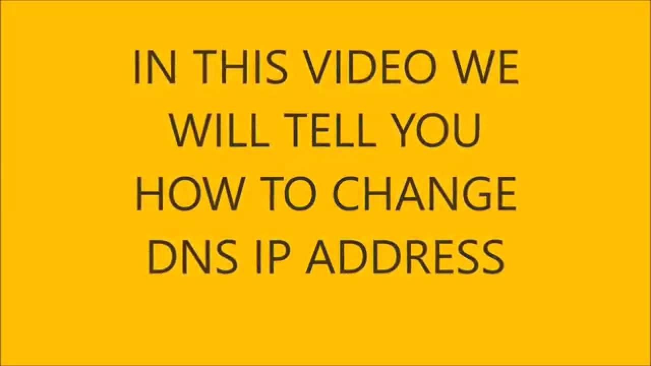 HOW TO CHANGE DNS IP ADDRESS In Windows 10 YouTube