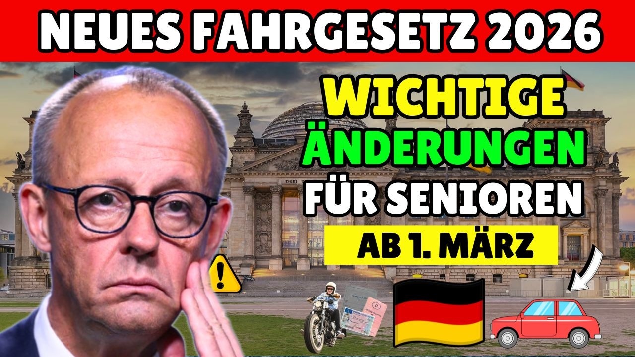 💥 Neues Fahrgesetz 2026 Wichtige Änderungen für Senioren ab 1. März