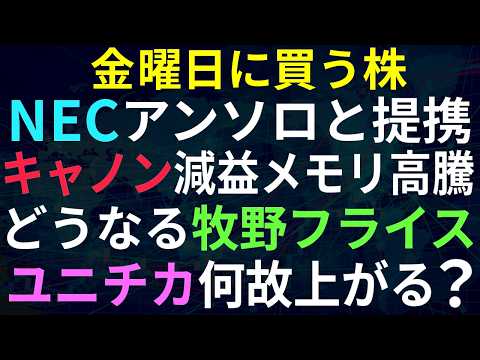 【あすの株相場】4月23日(木) 日経6万突破(仮) / NECアンソロピックと提携 / 牧野フライスのTOBどうなる？ / ユニチカが買われる理由 / キャノン、メモリ高騰 / カカクコムTOB？