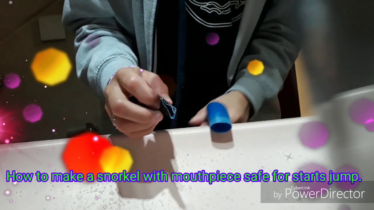 Finswimming Snorkel. Flossenschwimmen: Schnorchel für Startsprünge präparieren.