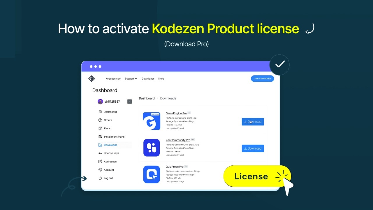 How to Install & Activate All Kodezen Products on your Site (Free + Pro ...