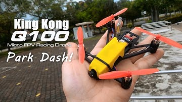 King Kong Q100 micro FPV racing drone - Park dash!