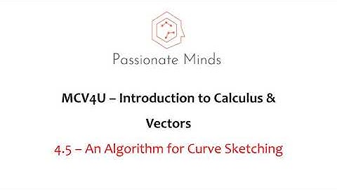 MCV4U/Grade 12 Calculus & Vectors - 4.5 Curve Sketching