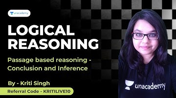Last Min Revision| Passage based reasoning Conclusion and Inference| Logical Reasoning| Kriti Singh