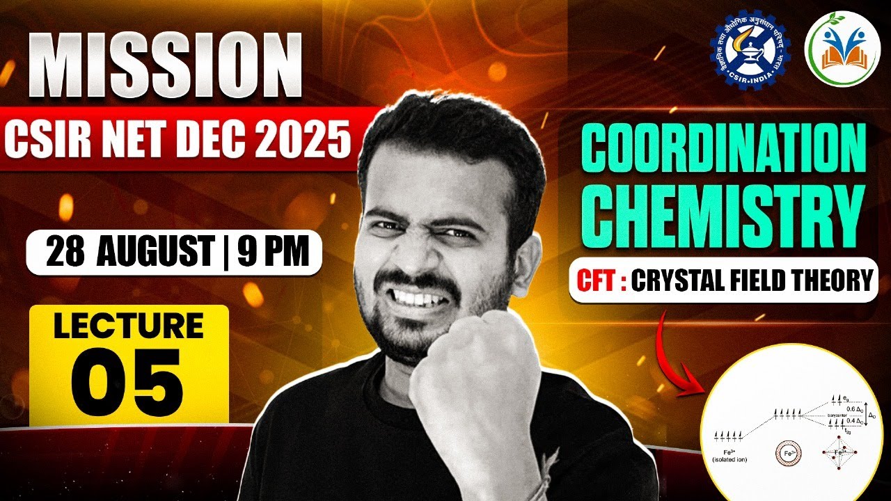 CSIR NET Dec 2025 | CSIR NET Coordination Chemistry | CFT: Crystal Field Theory