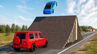 Cars vs Ramp Challenge in BeamNG Drive!