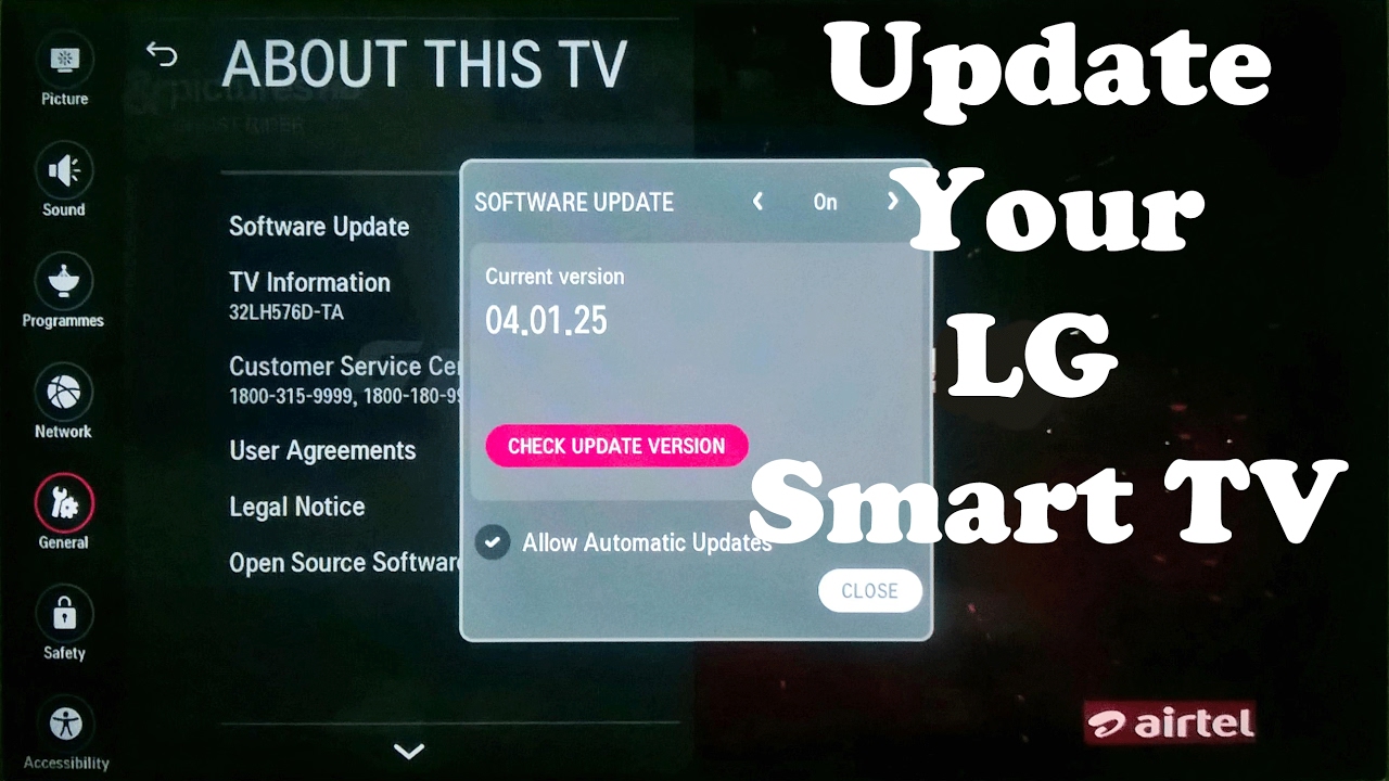 How To Update Lg Smart Tv Youtube