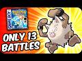 Can Primeape beat Pokemon Red/Blue with only 13 battles?