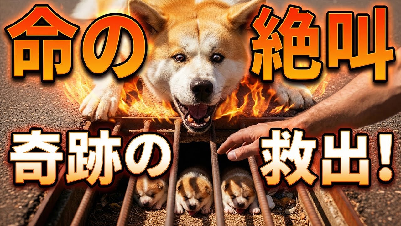 炎天下のマンホール、鉄格子の底で消えゆく命… 誰もが無視した母犬の絶叫に、一人の男が足を止めた瞬間、涙と奇跡の物語が始まった！