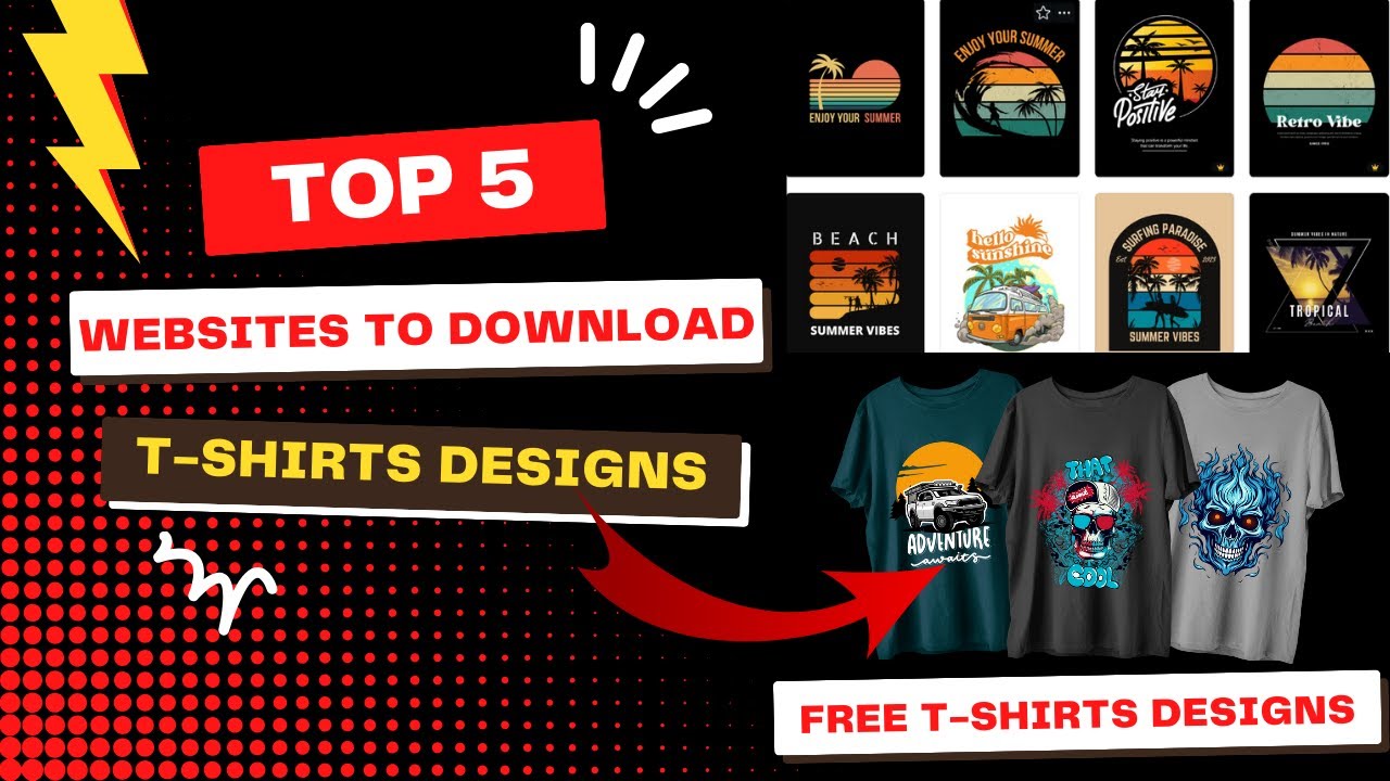 T-shirt designs for DTF print | Top 5 websites for t-shirt designs 