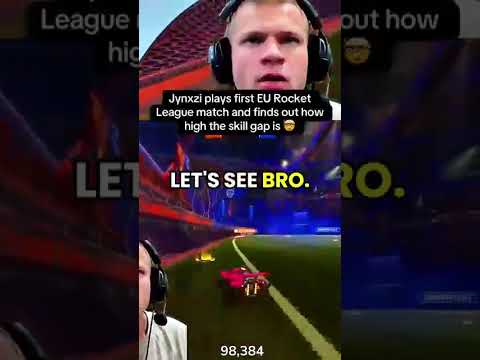 Jynxzi plays first EU Rocket League match 🤯 #jynxzi #rocketleague #eu #clips #jynxzifunny