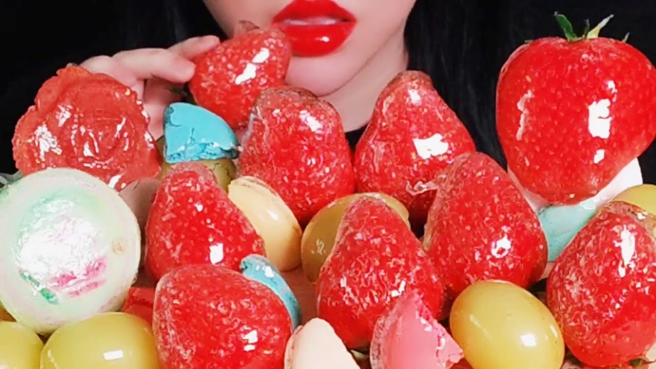 asmr 딸기 탕후루 먹방 tanghulu mukbang eating show