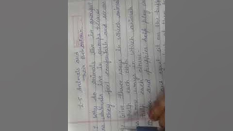 Evs Class-4th, Lesson - 5,Animals and Their Behaviour, Exercise questions and answers