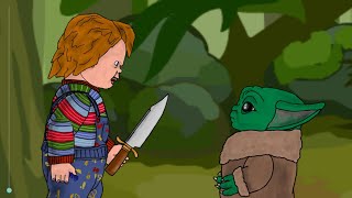 Chucky vs Baby Yoda - drawing cartoons 2 screenshot 4