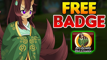 Art-ificially Ebil Creator Badge (APRIL FOOLS) #aqw