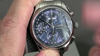 Setting the time and date on the Longines Moonphase Calendar Chronograph