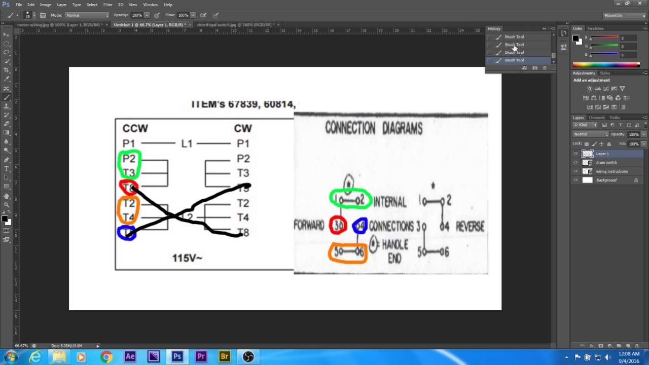 a subscriber asked how to wire a harbor freight motor with ... wiring diagram for reversing switch 