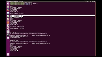 producer consumer with source code in C & implemented in Linux Terminal