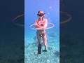 GIRL SWIMMING UNDERWATER! #oceanblue #deepocean #sealife