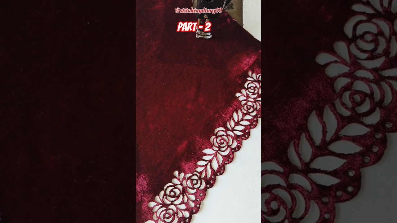 Unique &Stylish Velvet Cutwork Sleeves/Trouser/Daman design 