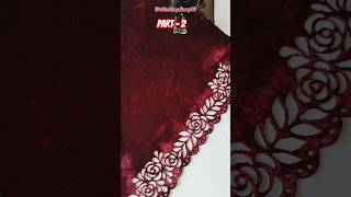 Unique &Stylish Velvet Cutwork Sleeves/Trouser/Daman design #ytshorts #ytviral #diy#fashion #cutwork