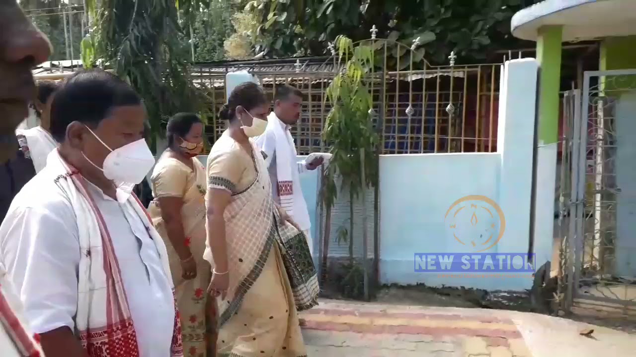 Ajanta Neog, Assam finance minister Inaugurated the drinking water project at Athkhelia Namghar