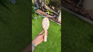 Girls craft night idea: DIY mermaid seashell brushes 🤍🐚 #mermaidbrush #diycraft #summercraft