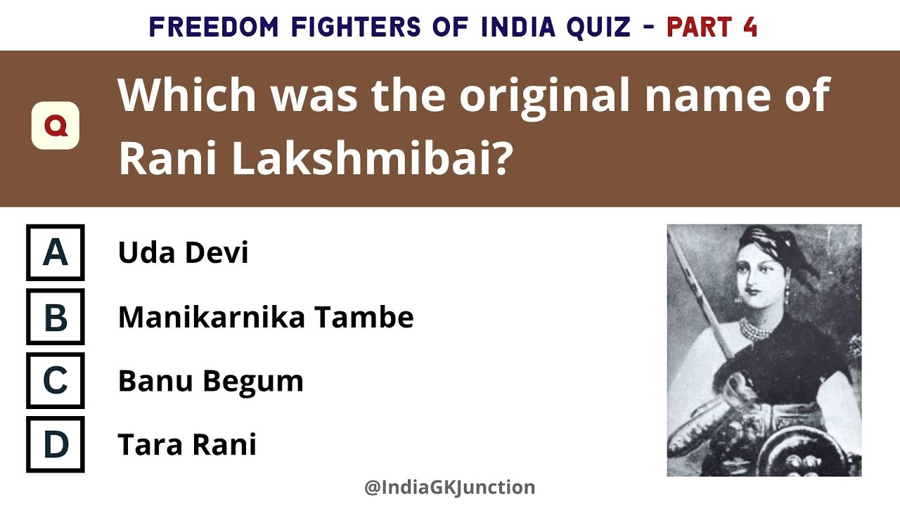 Freedom Fighters of India Quiz - Part 4/10 | Know Your Heroes! 12 MCQs ...