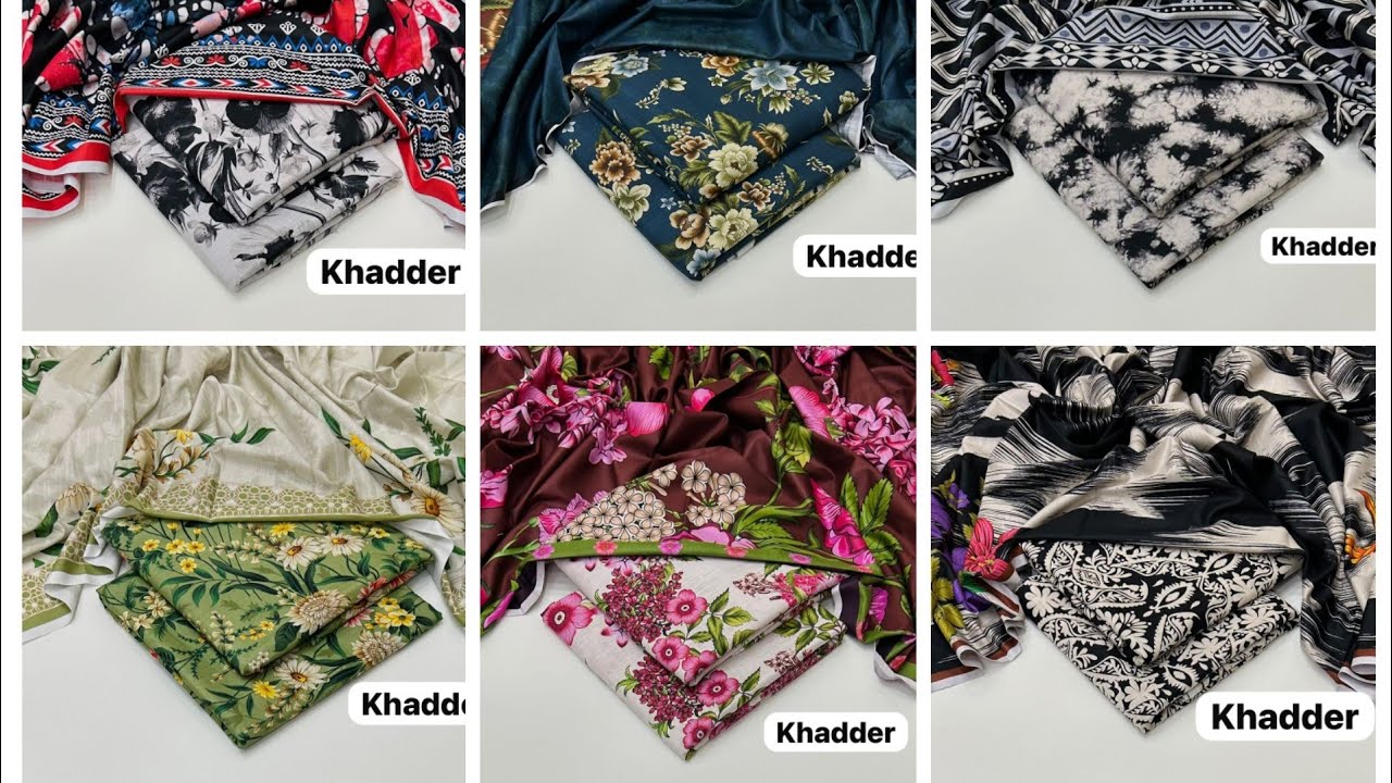 MARIA B Original khaddar 3pc Allover Shirt🌹 Terouser 🌹 DYE khaddar trouser🌹