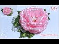 Цветы из атласной ленты 5 см / Канзаши МК / DIY
