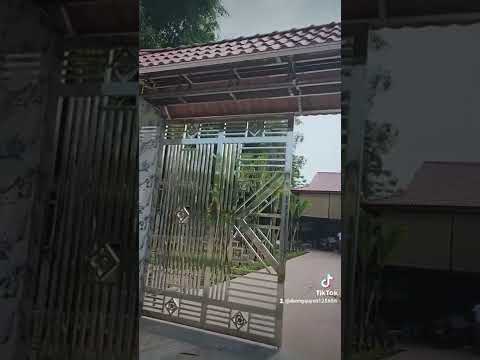 Video mái cổng ngói khung xương inox - youtube