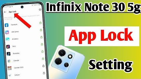 infinix note 30 5g me app lock kaise lagaye | how to set app lock infinix note 30 5g