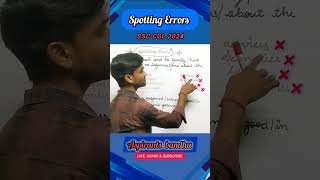 Spotting errors in english grammar | #shorts #viral video #ssc #grammar #ssc CGL #aspirants bandhu
