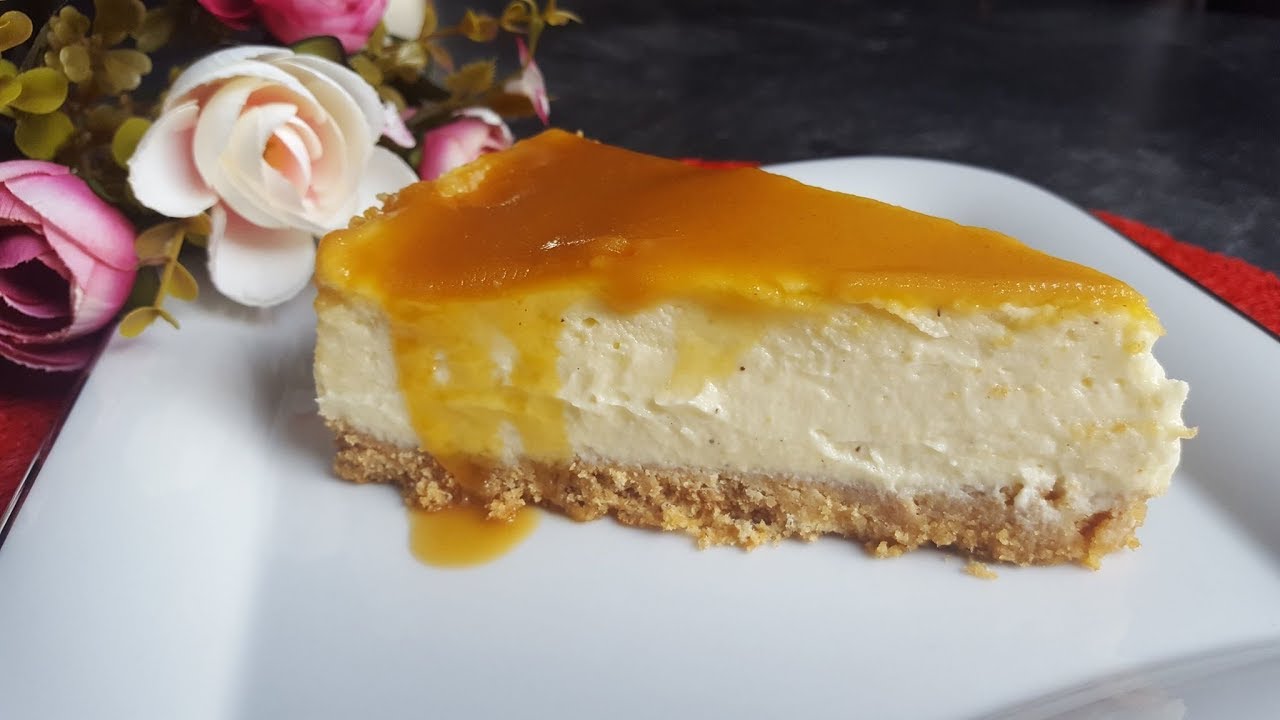 Cheesecake mit Karamellsoße / Schmand-Karamell-Kuchen ♥ P&S Backparadies Cheesecake mit Karamellsoße / Schmand-Karamell-Kuchen ♥ P&S Backparadies